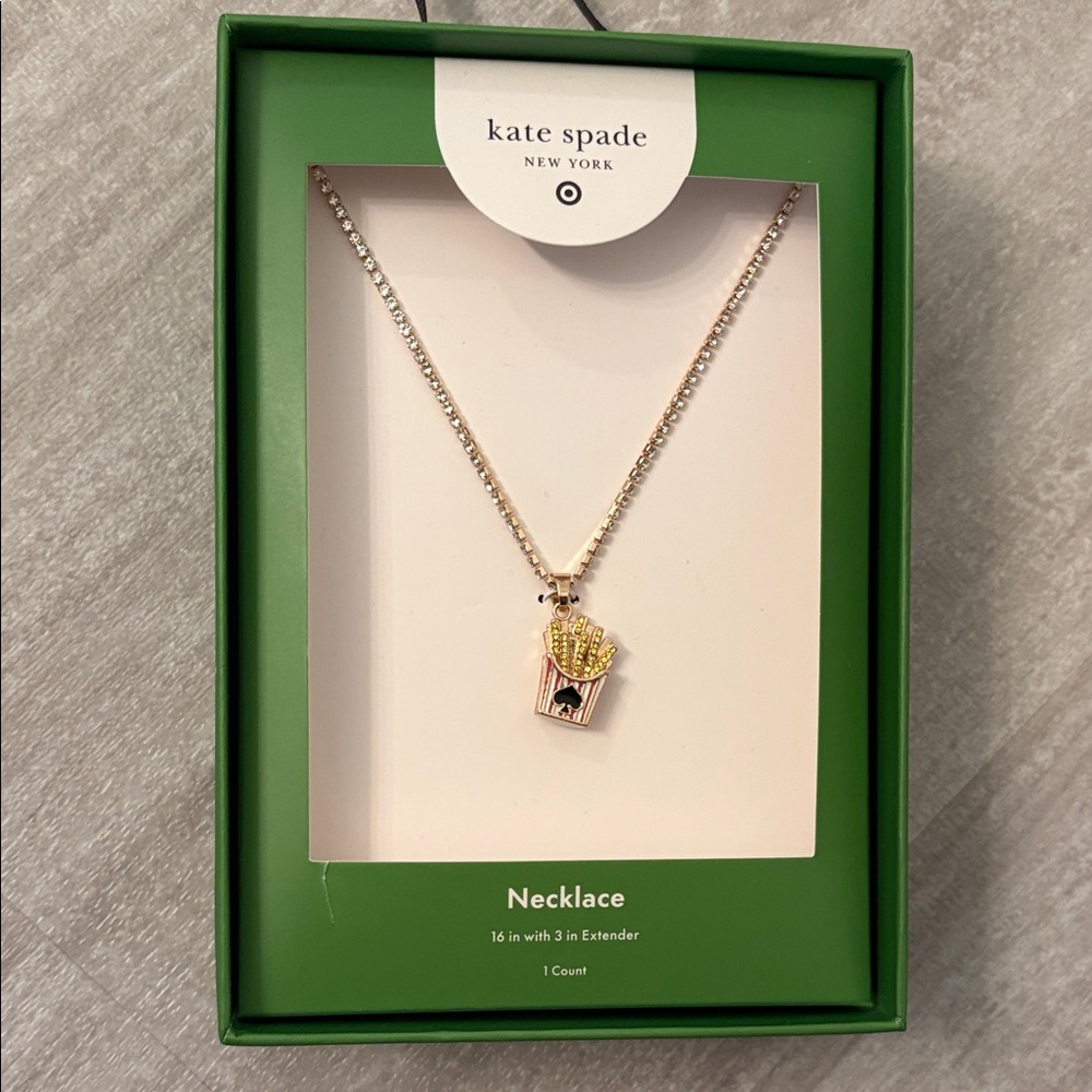 Kate Spade Gold Necklace with Fry Pendant